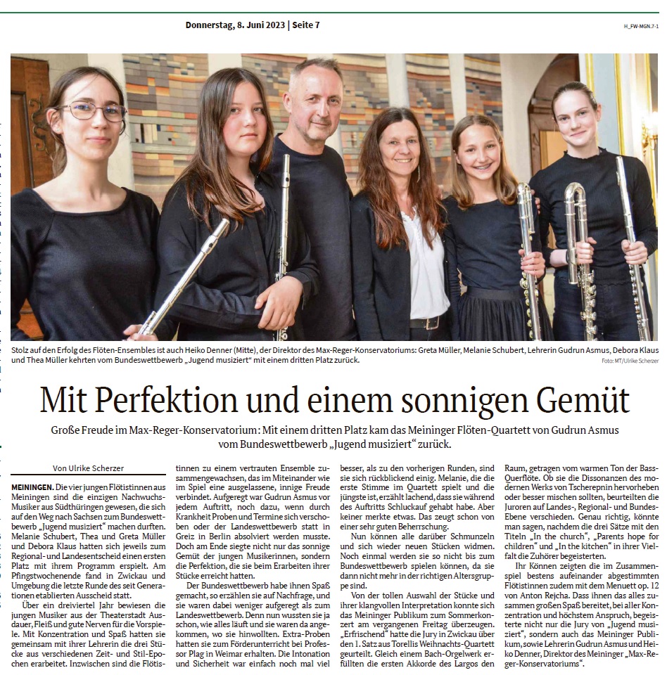 Freies Wort ehrt die Preisträger von Jugend musiziert